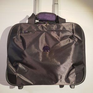 DELSEY Collection Luggage bag wheeled adjustable handle purple dark light black